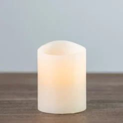 Flameless Candles-Kirkland's Home Rustic Led Pillar Candle, 3X4 In. Ivory
