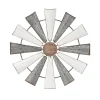 Wall Plaques-Kirkland's Home Rustic Metal Windmill Wall Plaque Silver/White