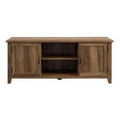 Tv Stands & Media Consoles-Kirkland's Home Rustic Oak Grooved Door Tv Stand Brown