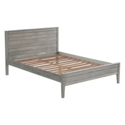 Beds & Headboards-Kirkland's Home Rustic Pine Panel 3-Pc. Full Bedroom Set Gray