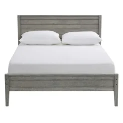 Beds & Headboards-Kirkland's Home Rustic Pine Panel 3-Pc. Full Bedroom Set Gray