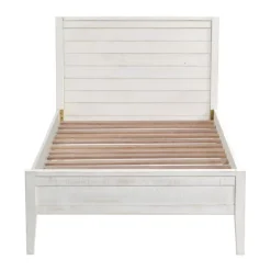 Beds & Headboards-Kirkland's Home Rustic Pine Panel 3-Pc. Twin Bedroom Set White