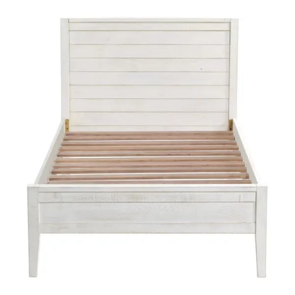 Beds & Headboards-Kirkland's Home Rustic Pine Panel 3-Pc. Twin Bedroom Set White