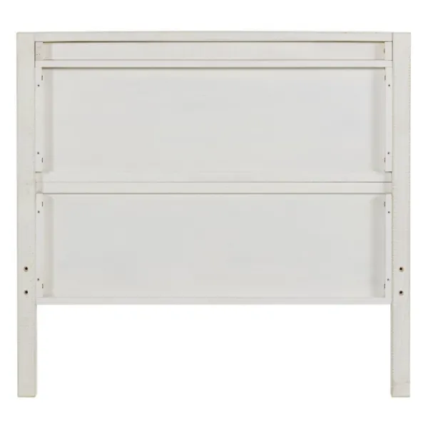 Beds & Headboards-Kirkland's Home Rustic Pine Panel 3-Pc. Twin Bedroom Set White