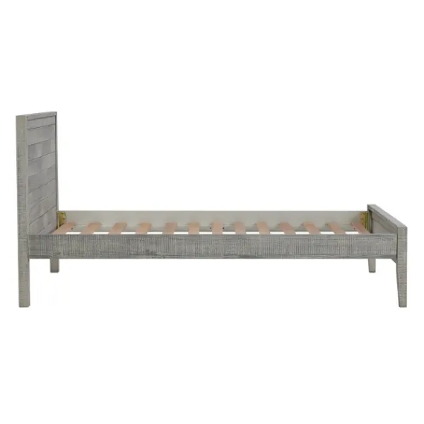 Beds & Headboards-Kirkland's Home Rustic Pine Panel 3-Pc. Twin Bedroom Set Gray
