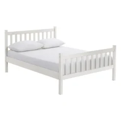 Beds & Headboards-Kirkland's Home Rustic Pine Spindle Full Bed Frame White