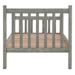 Beds & Headboards-Kirkland's Home Rustic Pine Spindle 3-Pc. Twin Bedroom Set Gray