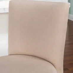 Bar Stools & Counter Height Stools-Kirkland's Home Rustic Taupe Upholstered Swivel Counter Stool Tan