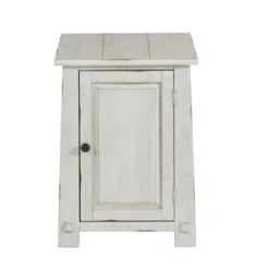 Accent & End Tables-Kirkland's Home Rustic White Cabinet Accent Table