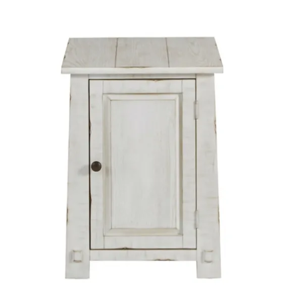 Accent & End Tables-Kirkland's Home Rustic White Cabinet Accent Table