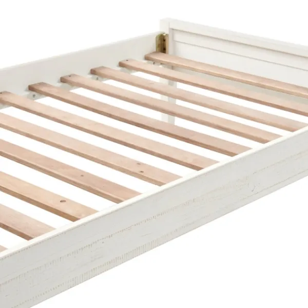 Beds & Headboards-Kirkland's Home Rustic White Pine Panel Twin Bed Frame