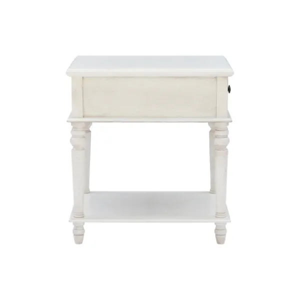 Accent & End Tables-Kirkland's Home Rustic White Turned Legs Accent Table