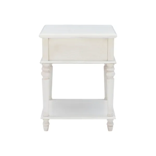 Accent & End Tables-Kirkland's Home Rustic White Turned Legs Accent Table