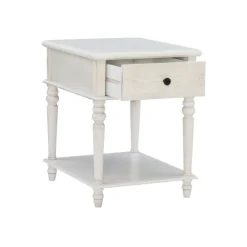 Accent & End Tables-Kirkland's Home Rustic White Turned Legs Accent Table