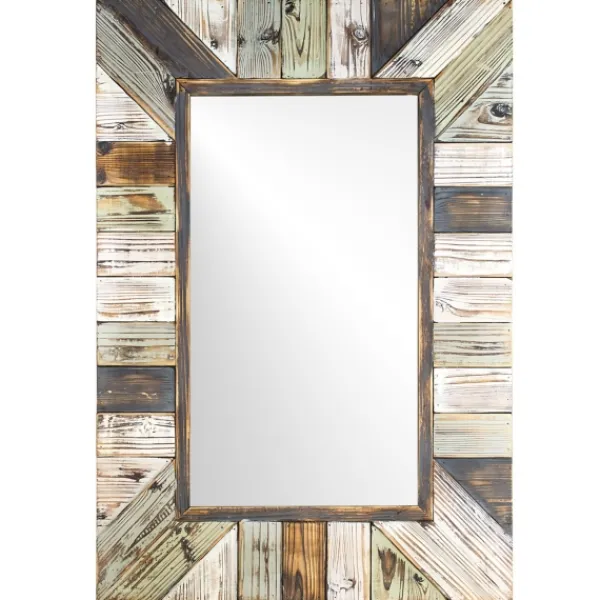 Decorative Mirrors-Kirkland's Home Rustic Wood Plank Frame Mirror