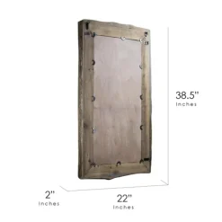 Decorative Mirrors-Kirkland's Home Rustic Wood Scalloped Edge Wall Mirror