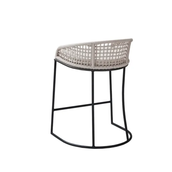 Bar Stools & Counter Height Stools-Kirkland's Home Rustic Woven Rope Back Counter Stool White