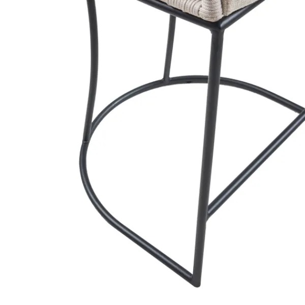 Bar Stools & Counter Height Stools-Kirkland's Home Rustic Woven Rope Back Counter Stool White