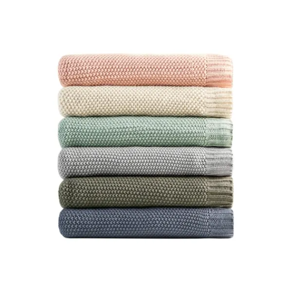 Blankets & Throws-Kirkland's Home Rylan Knit Throw Blanket Blue