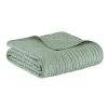 Blankets & Throws-Kirkland's Home Sage Oversized Quilted Scalloped Edge Throw Green