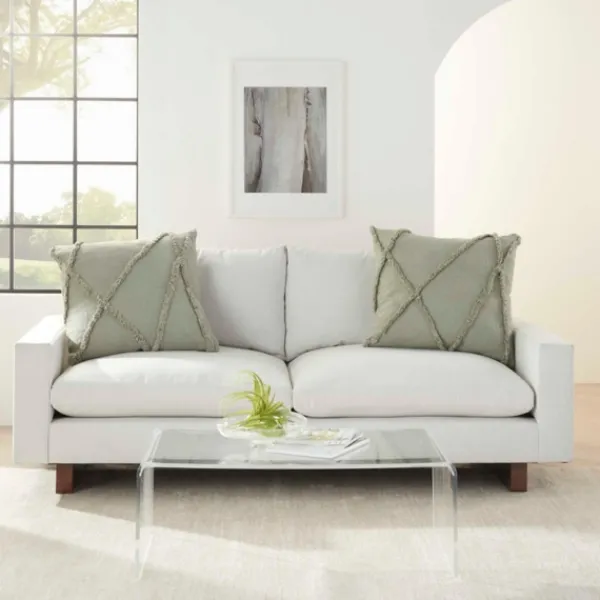 Pillows-Kirkland's Home Sage Tufted Diamond 2-Pc. Pillows, 24 In. Green