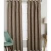 Curtains & Drapes-Kirkland's Home Sand Box Pleated Single Curtain Panel, 84 In. Brown