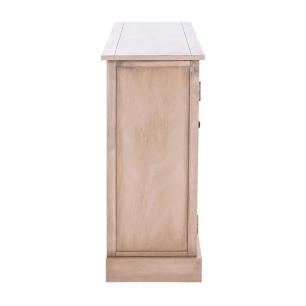 Cabinets & Sideboards-Kirkland's Home Sand Cabinet With Natural Woven Baskets Tan