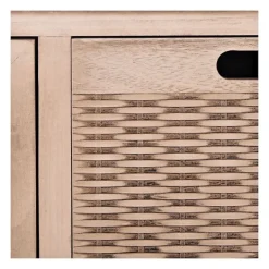 Cabinets & Sideboards-Kirkland's Home Sand Cabinet With Natural Woven Baskets Tan
