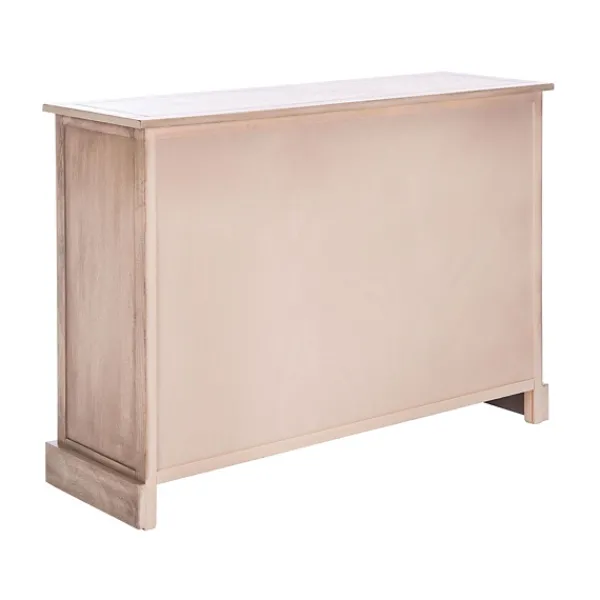 Cabinets & Sideboards-Kirkland's Home Sand Cabinet With Natural Woven Baskets Tan
