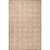 Outdoor Rugs-Kirkland's Home Sand Embellished Scroll Indoor/Outdoor Rug, 4X7 Tan/White