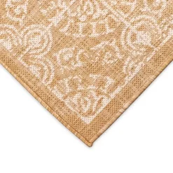 Outdoor Rugs-Kirkland's Home Sand Embellished Scroll Indoor/Outdoor Rug, 4X7 Tan/White