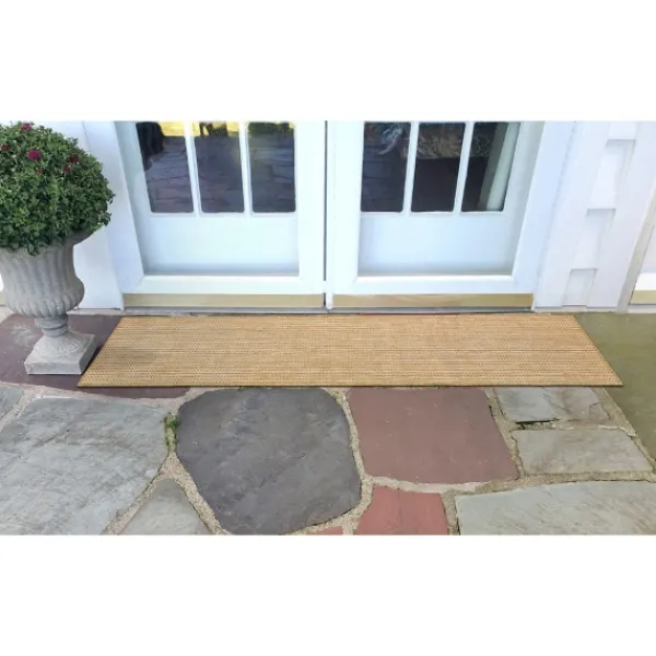 Outdoor Rugs-Kirkland's Home Sand Intertwine Indoor/Outdoor Runner Tan