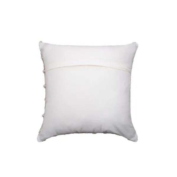 Pillows-Kirkland's Home Sandy Beige Hand Knotted Decorative Throw Pillow Tan/White