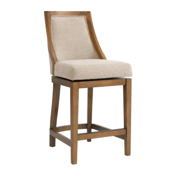 Bar Stools & Counter Height Stools-Kirkland's Home Sandy Beige Swivel 2-Pc. Square Counter Stool Set Tan