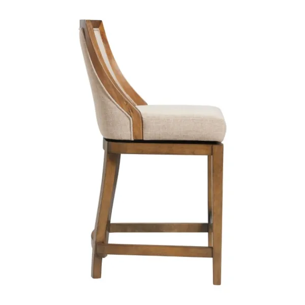 Bar Stools & Counter Height Stools-Kirkland's Home Sandy Beige Swivel 2-Pc. Square Counter Stool Set Tan
