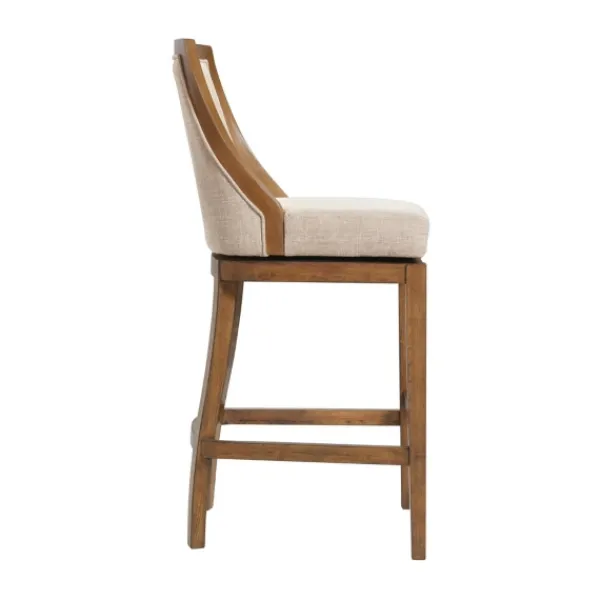 Bar Stools & Counter Height Stools-Kirkland's Home Sandy Beige Swivel Square Bar Stool Tan