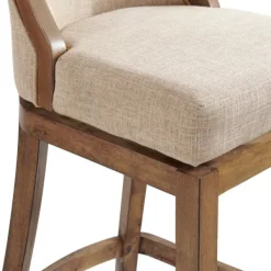 Bar Stools & Counter Height Stools-Kirkland's Home Sandy Beige Swivel Square Bar Stool Tan