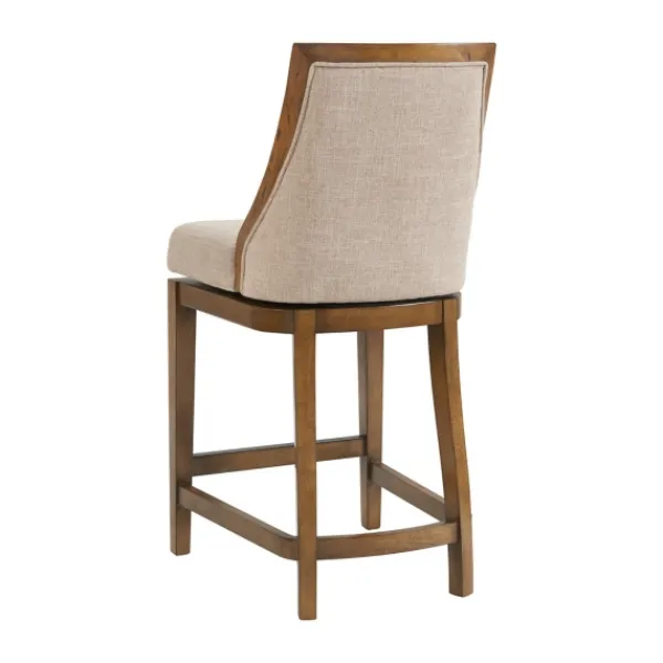 Bar Stools & Counter Height Stools-Kirkland's Home Sandy Beige Swivel Square Counter Stool Tan