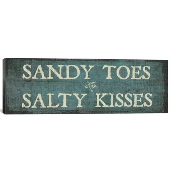 Wall Quotes & Signs-Kirkland's Home Sandy Toes And Salty Kisses Canvas Art Print Blue