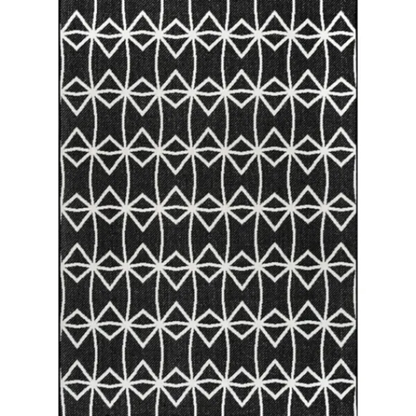 Outdoor Rugs-Kirkland's Home Sanford Gray Geometric Shapes Outdoor Rug, 5X8 Gray/White