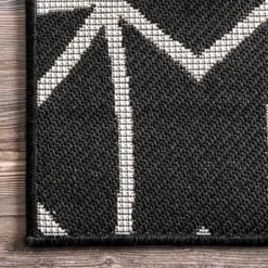 Outdoor Rugs-Kirkland's Home Sanford Gray Geometric Shapes Outdoor Rug, 5X8 Gray/White