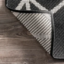 Outdoor Rugs-Kirkland's Home Sanford Gray Geometric Shapes Outdoor Rug, 5X8 Gray/White