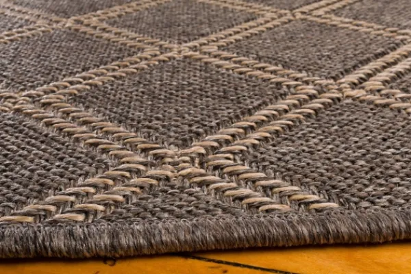 Outdoor Rugs-Kirkland's Home Santorini Trellis Outdoor Area Rug, 6X9 Brown