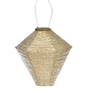 Outdoor Lighting-Kirkland's Home Sashiko Diamond Hanging Led Outdoor Lantern Gold