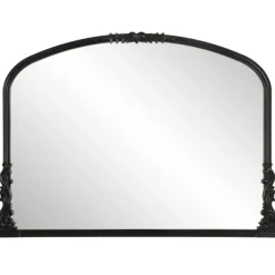 Decorative Mirrors-Kirkland's Home Satin Baroque Arched Wall Mirror Black