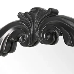 Decorative Mirrors-Kirkland's Home Satin Black Ornate Round Wall Mirror