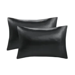 Bed Sheets-Kirkland's Home Satin King 2-Pc. Pillow Case Set Black