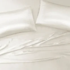 Bed Sheets-Kirkland's Home Satin King 2-Pc. Pillow Case Set Ivory