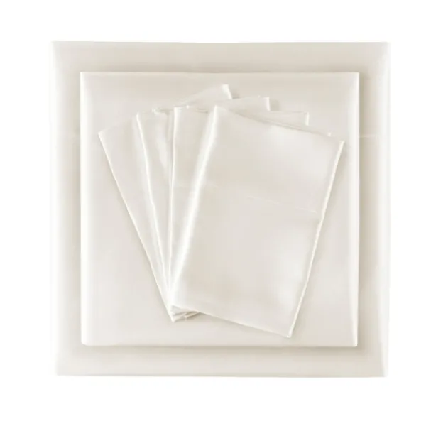 Bed Sheets-Kirkland's Home Satin 6-Pc. California King Sheet Set Ivory