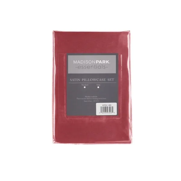 Bed Sheets-Kirkland's Home Satin Standard 2-Pc. Pillow Case Set Red